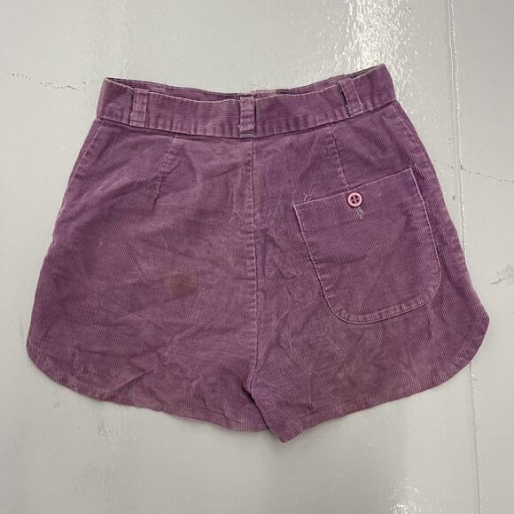 Vintage 70s Wrangler Purple Corduroy Shorts 25x1 - Picture 4 of 6